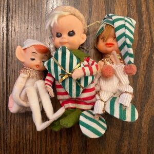 Vintage- 50’s 60’s pixie leg hugger Christmas elves